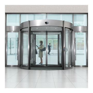 CE approved elegant 2 wing automatic glass revolving door with high quality